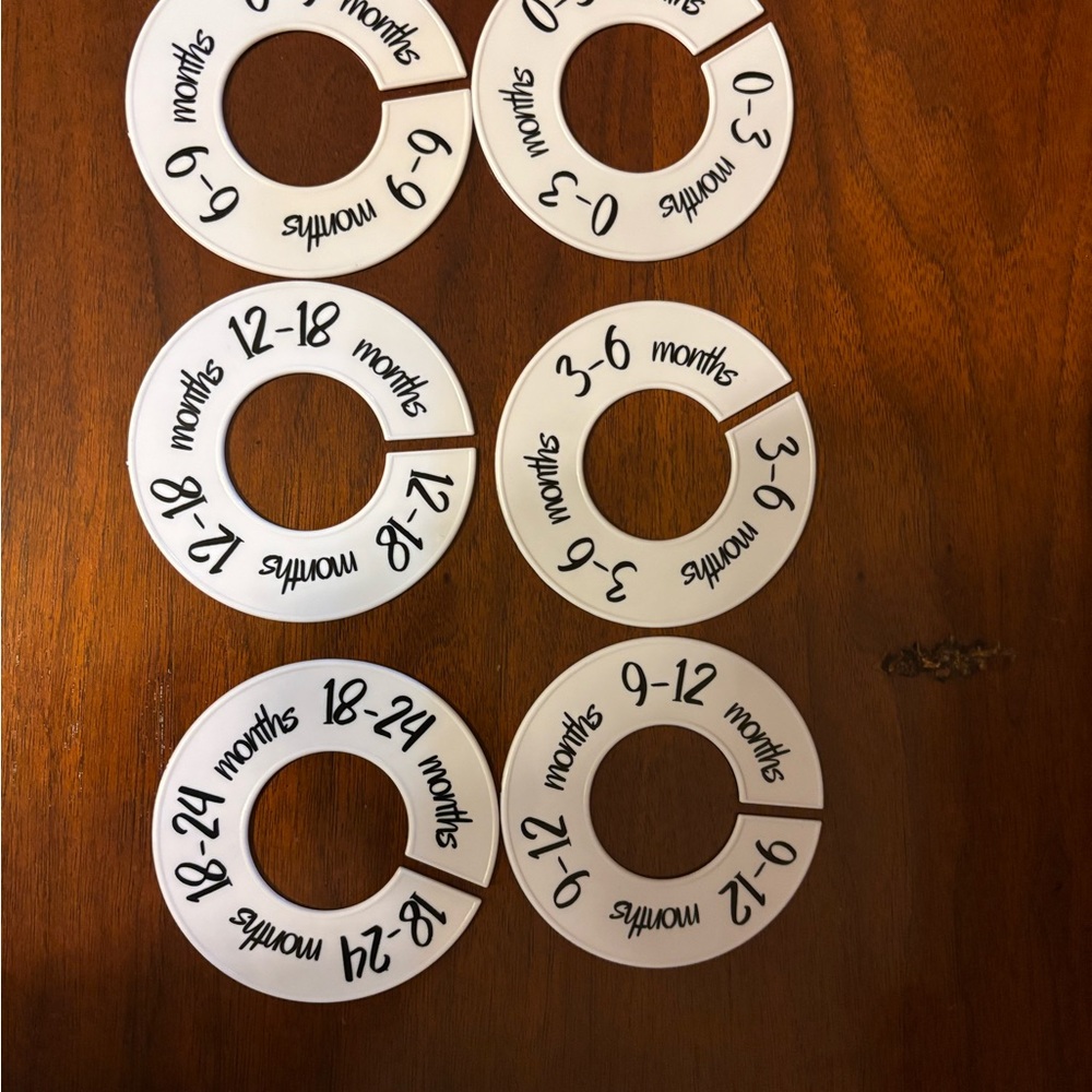 White Closet Dividers for Baby Clothes